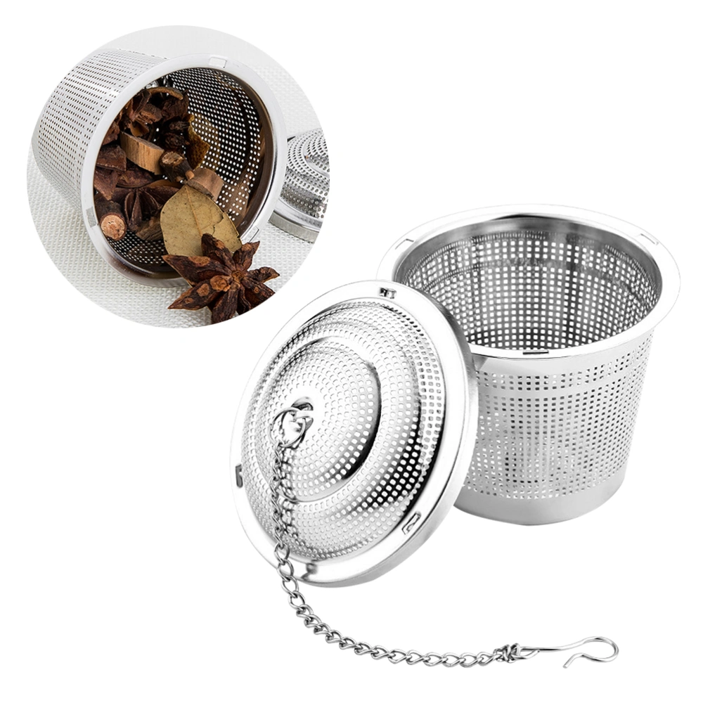 1Pc 4.5cm Stainless Steel Seasoning Ball Filter Portable Reusable Tea Spice Ball Filter Infuser