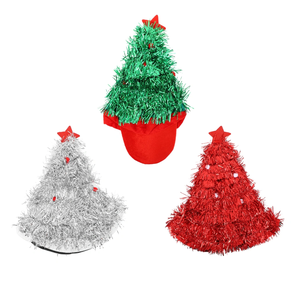 3Pcs Xmas Headwear Decors Christmas Themed Hats Decorative Xmas Style Hats