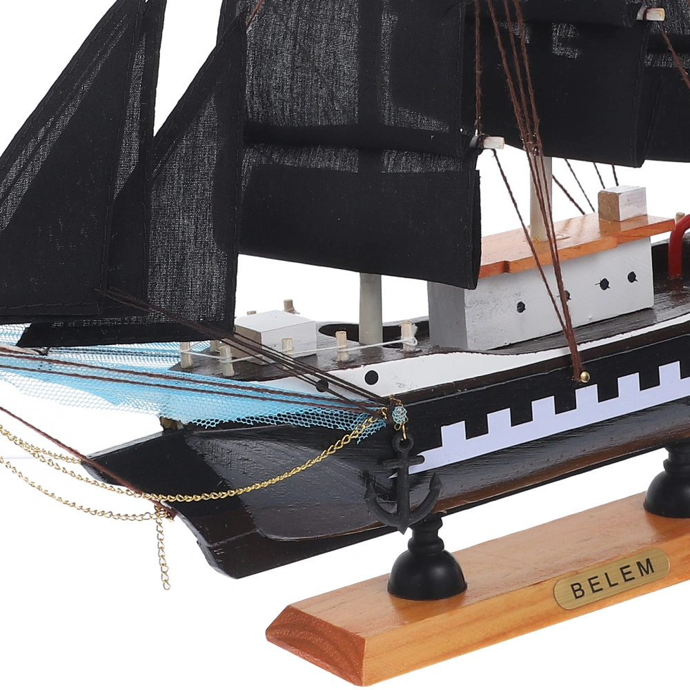 1Pc Wooden Pirate Ship Model Sailboat Vessel Model Sailing Ship Boat Home Decor