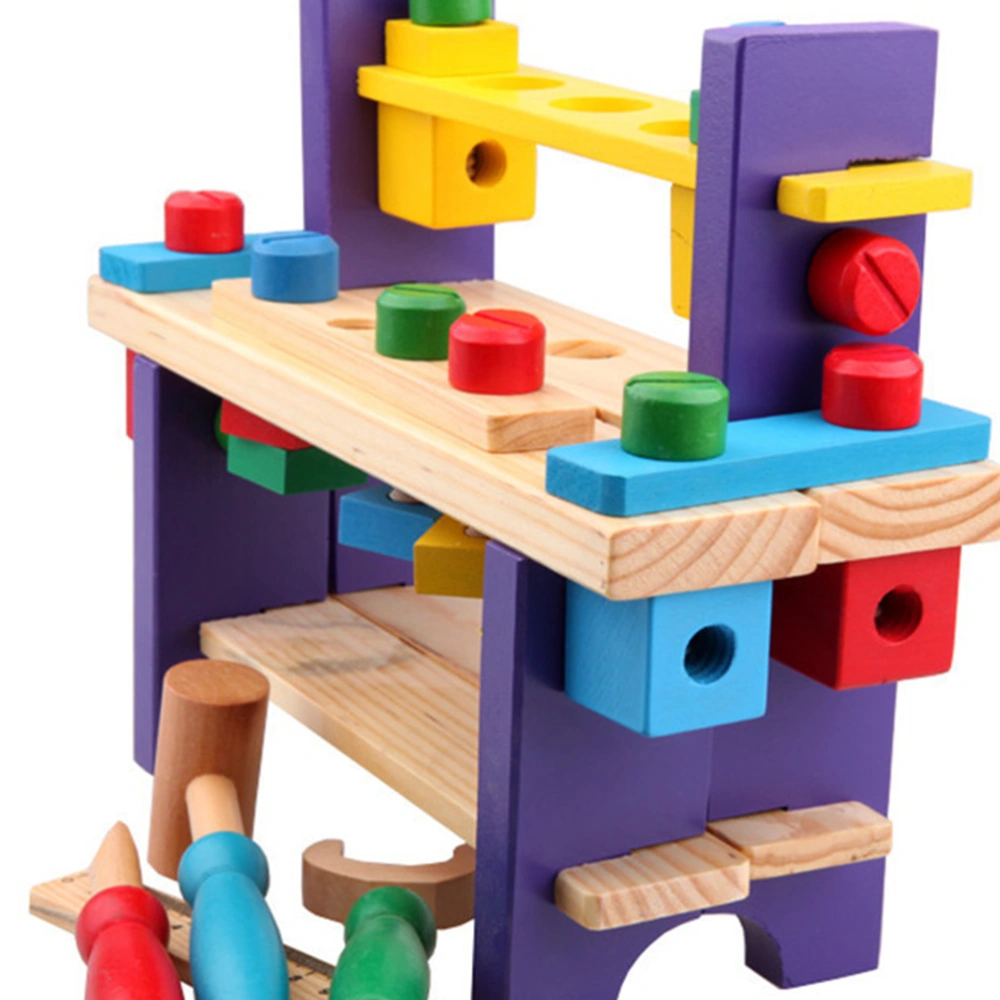 Kid Educational Toys Wood Colorful Toys Screw Nut Assemble Toys Kid Wooden Assemble Toys