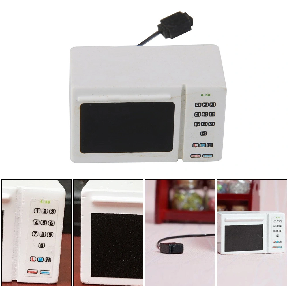 1Pc 1/12 Mini House Mini Model Kitchen Scene Microwave Oven Mini Kitchen Ornamen
