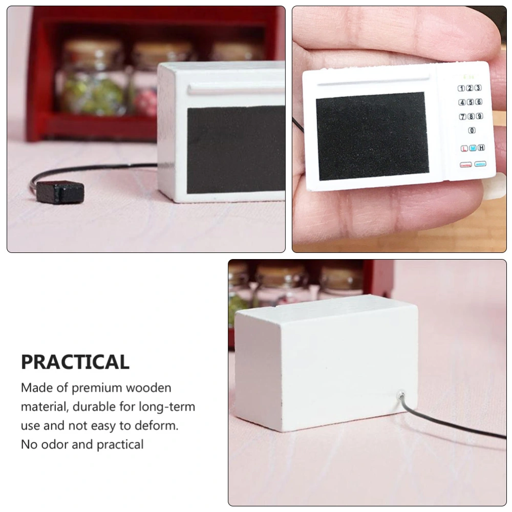 1Pc 1/12 Mini House Mini Model Kitchen Scene Microwave Oven Mini Kitchen Ornamen