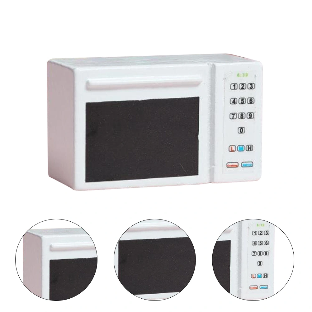 1Pc 1/12 Mini House Mini Model Kitchen Scene Microwave Oven Mini Kitchen Ornamen