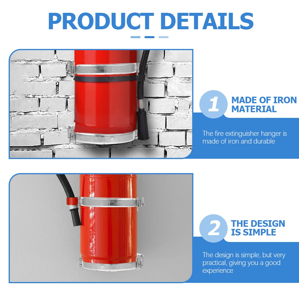 2pcs Fire Extinguishers Holder Heavy Duty Iron Fire Extinguishers Hanger Wall Brackets 2kg