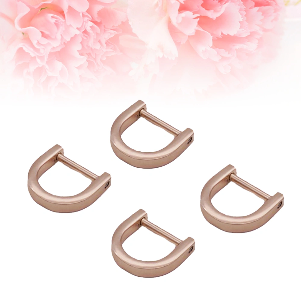 10PC D-Rings Screw in Shackle Horseshoe U Shape D Ring DIY Leather Craft Purse Keychain Accessories