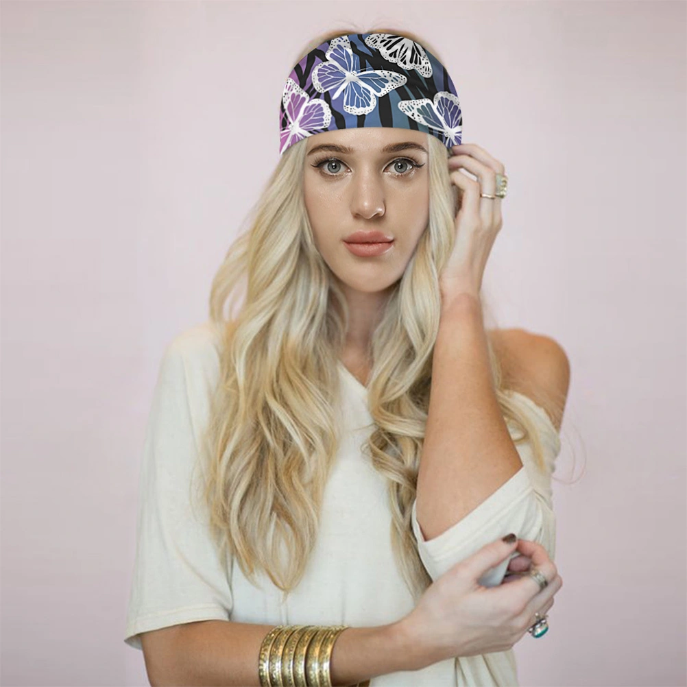 2pcs Yoga Head Band Fashion Headband Breathable Yoga Fitness Headband Head Scarf for Dancing Sports Running (Assorted Color)