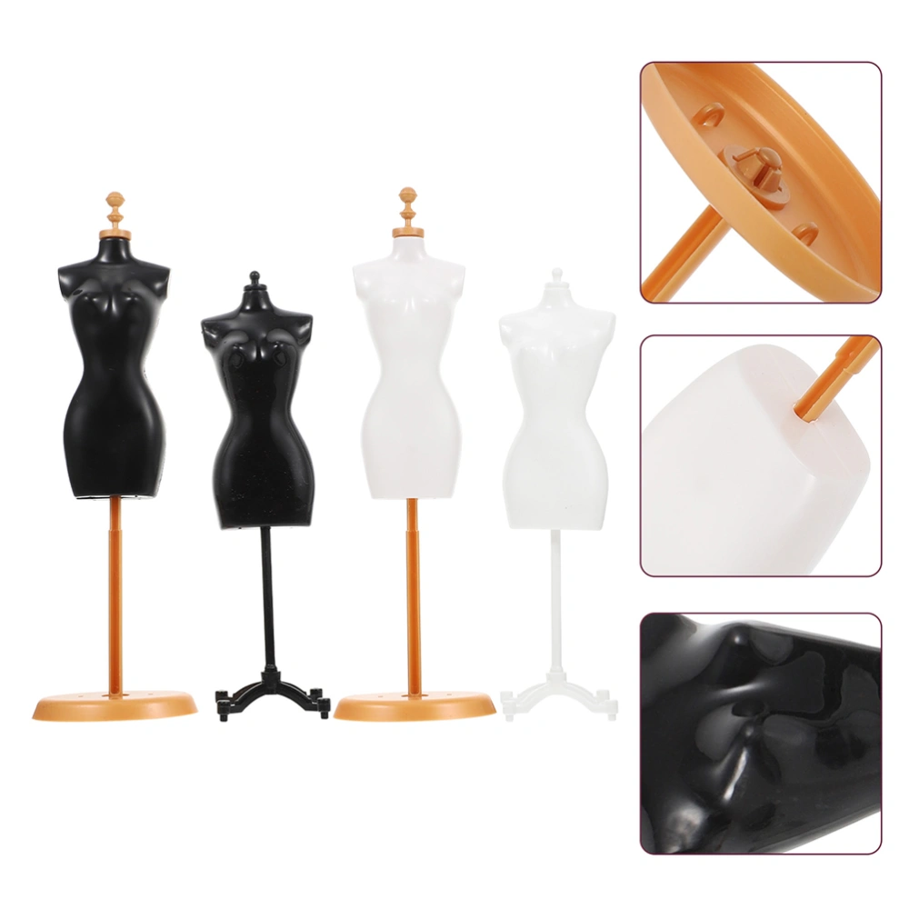 8pcs Clothing Mannequin Stand Doll Dress Body Manikin Mini Doll Model Rack