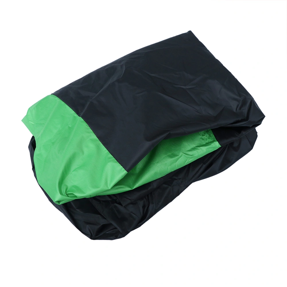 Motorcycle Motorbike Waterproof UV Protective Sunproof Dustproof Breathable Cover Outdoor Indoor With Storage Bag Size XXXXL Black and Green