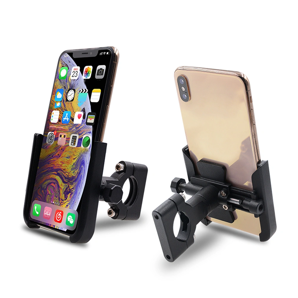 Mobile Phone Holder Riding Shockproof Car Mountain Bike Takeaway Fixed Frame Motorcycle Navigation Bracket GPS Black (Handbar Type)