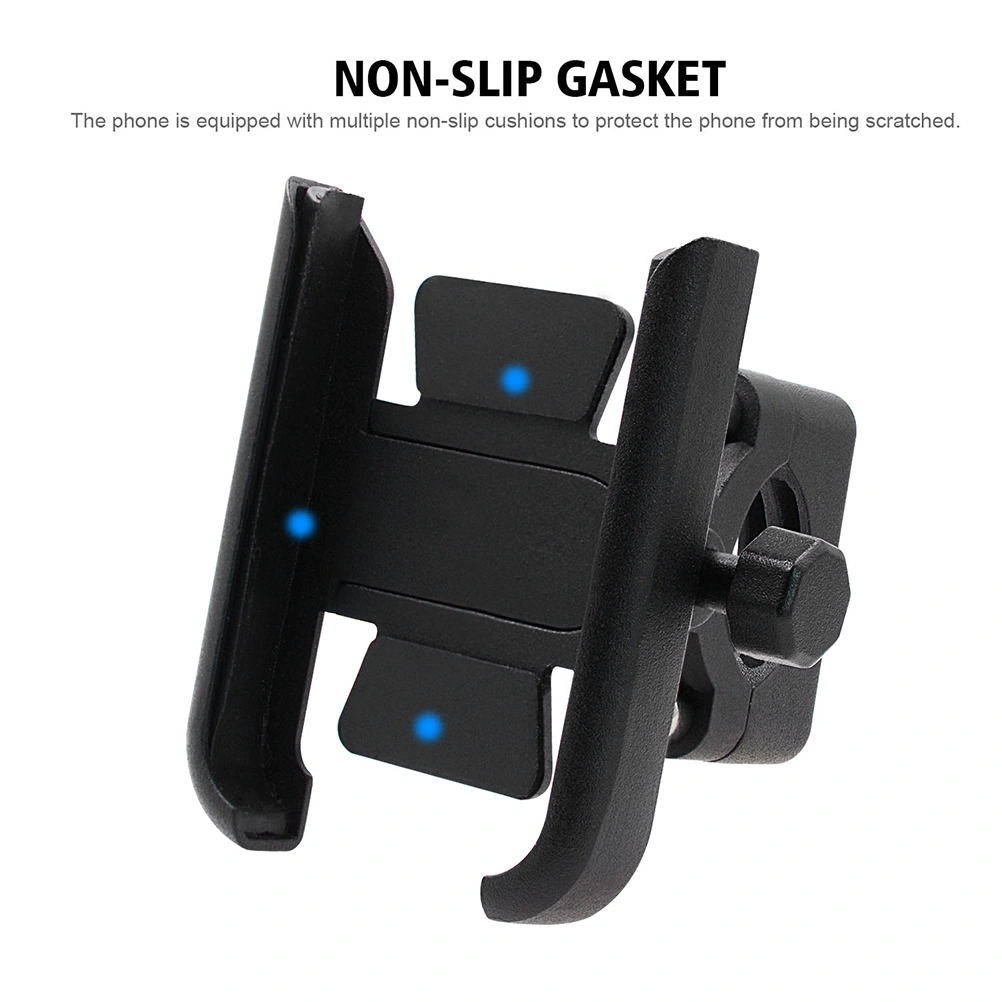 Mobile Phone Holder Riding Shockproof Car Mountain Bike Takeaway Fixed Frame Motorcycle Navigation Bracket GPS Black (Handbar Type)