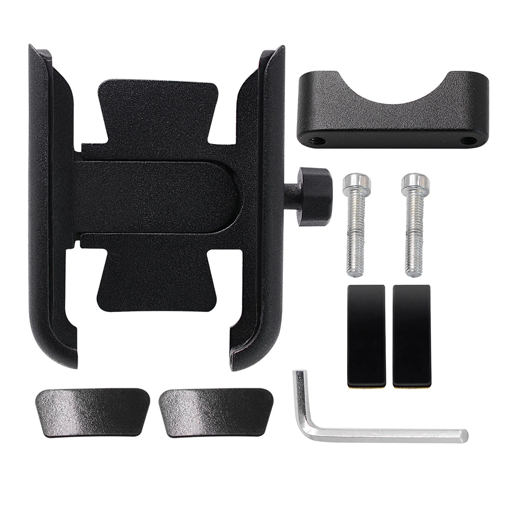 Mobile Phone Holder Riding Shockproof Car Mountain Bike Takeaway Fixed Frame Motorcycle Navigation Bracket GPS Black (Handbar Type)