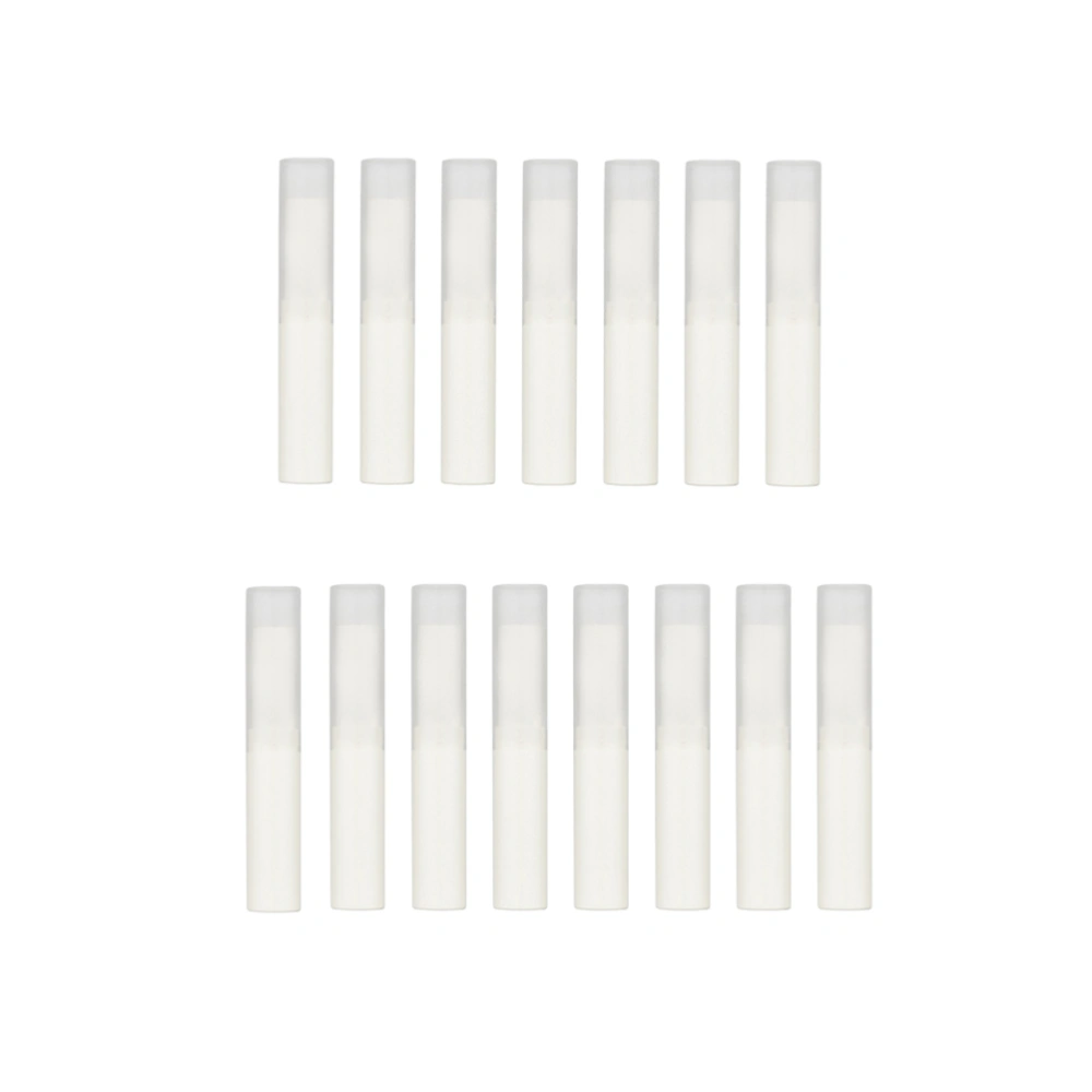 15Pcs 4g Lip Gloss Empty Tubes Plastic Lip Balm Tubes DIY Lip Gloss Storage Container White