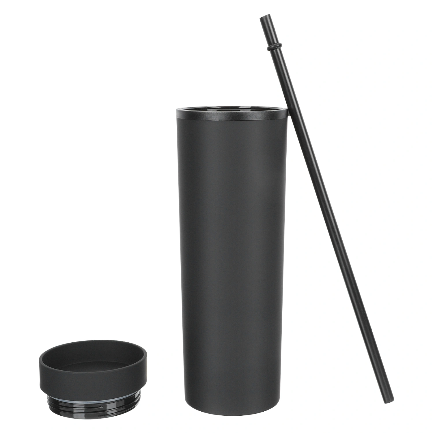 1Pc Double Layer Cup Water Cup Straw Cup Frosted Textured Cup Plastic Water Cup