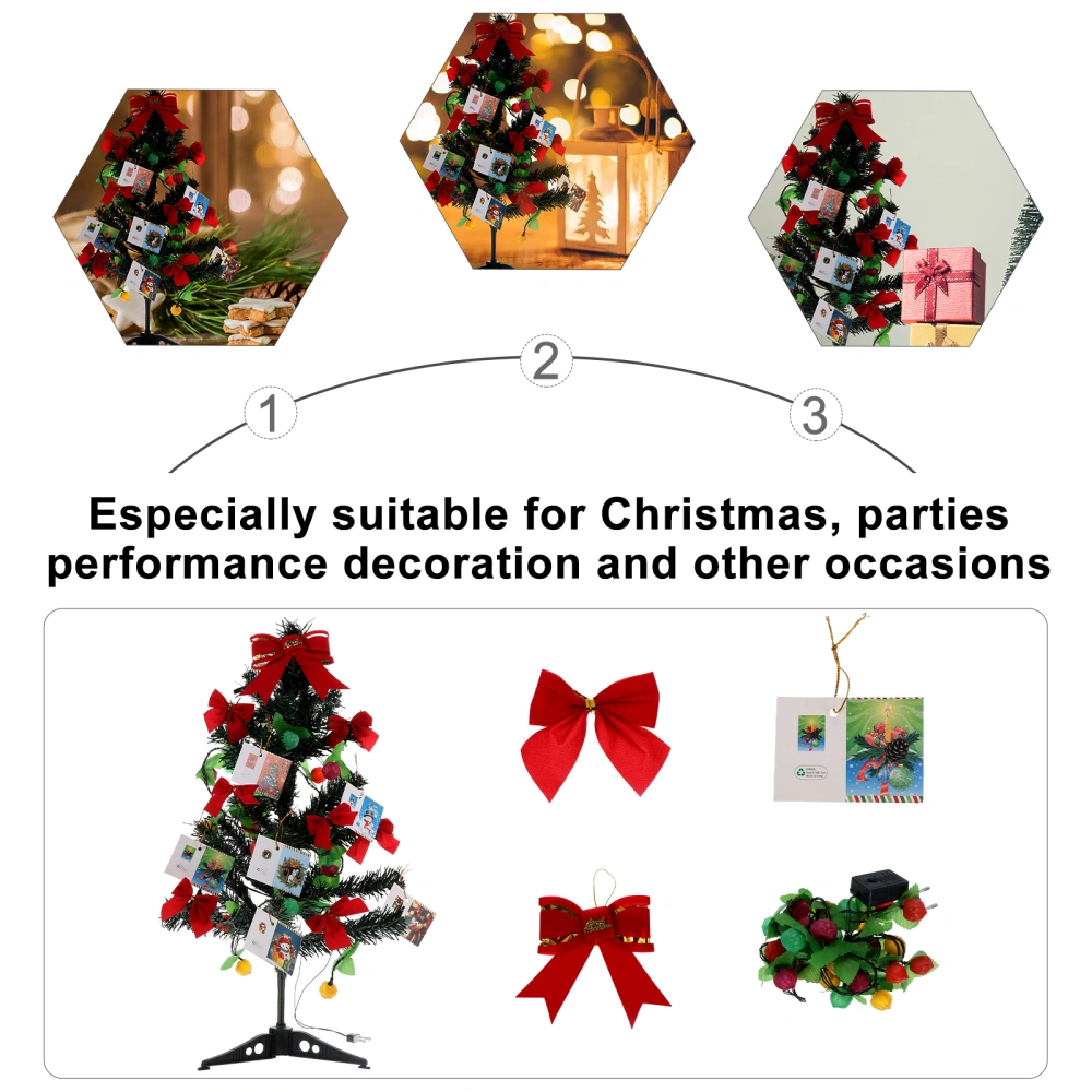 1pc 60cm Artificial Christmas Tree with String Lights Christmas Tree Decoration