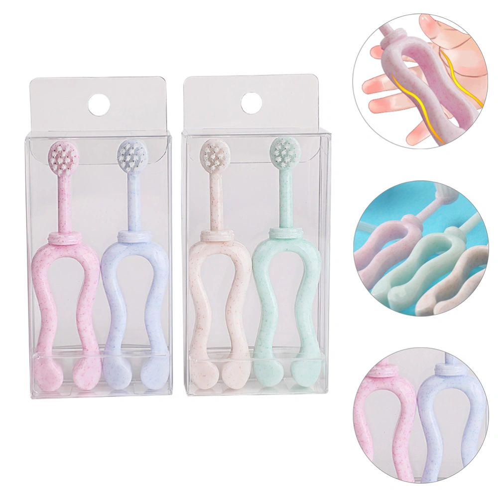 Baby Toothbrushes U-Shape Training Toothbrush for Baby of 0-3 Years Old