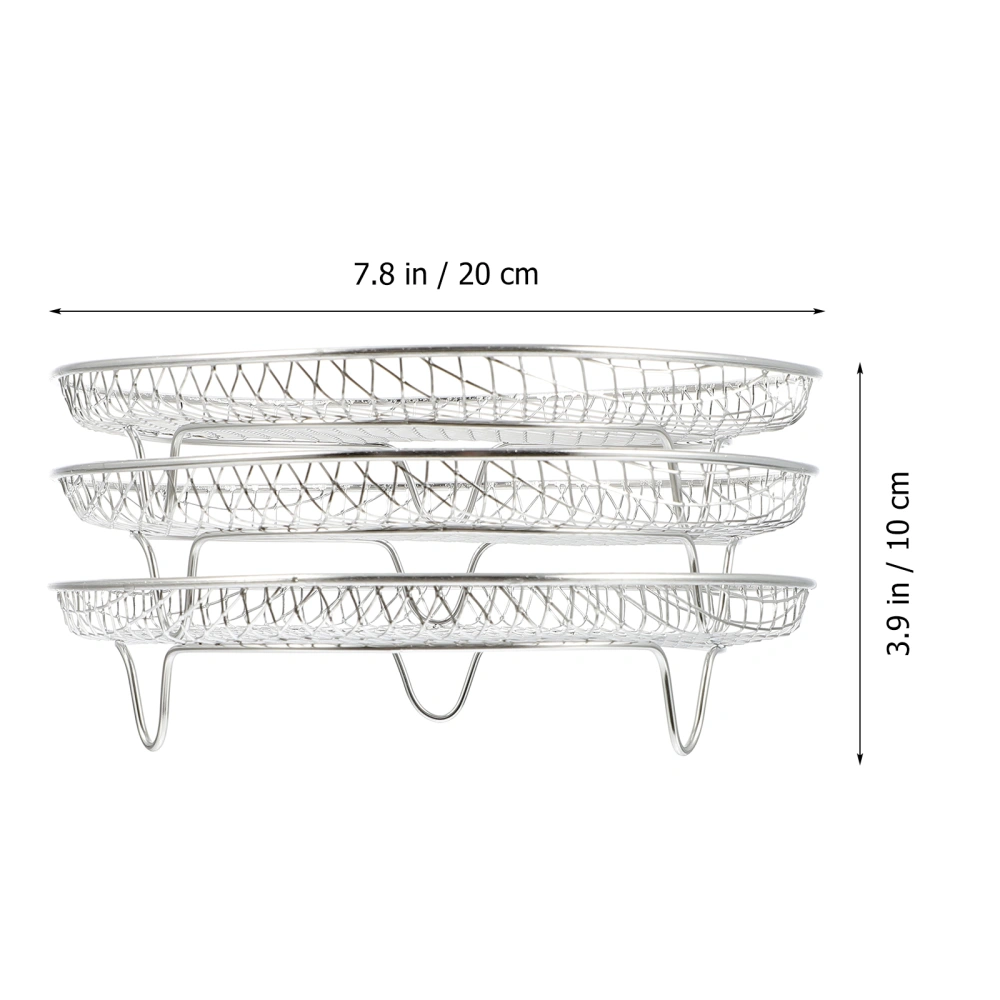 1pc 3-layers Air Fryer Grilling Rack Compatible for Ninja Instant Air Fryer