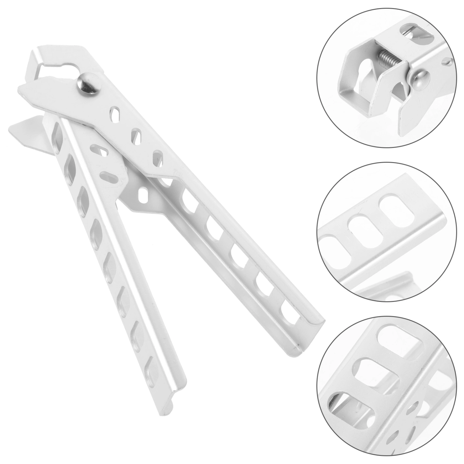 Hot Plate Gripper Aluminum alloy Pan Clip Anti Hot Pan Clamp Kitchen Gadgets (Silver)