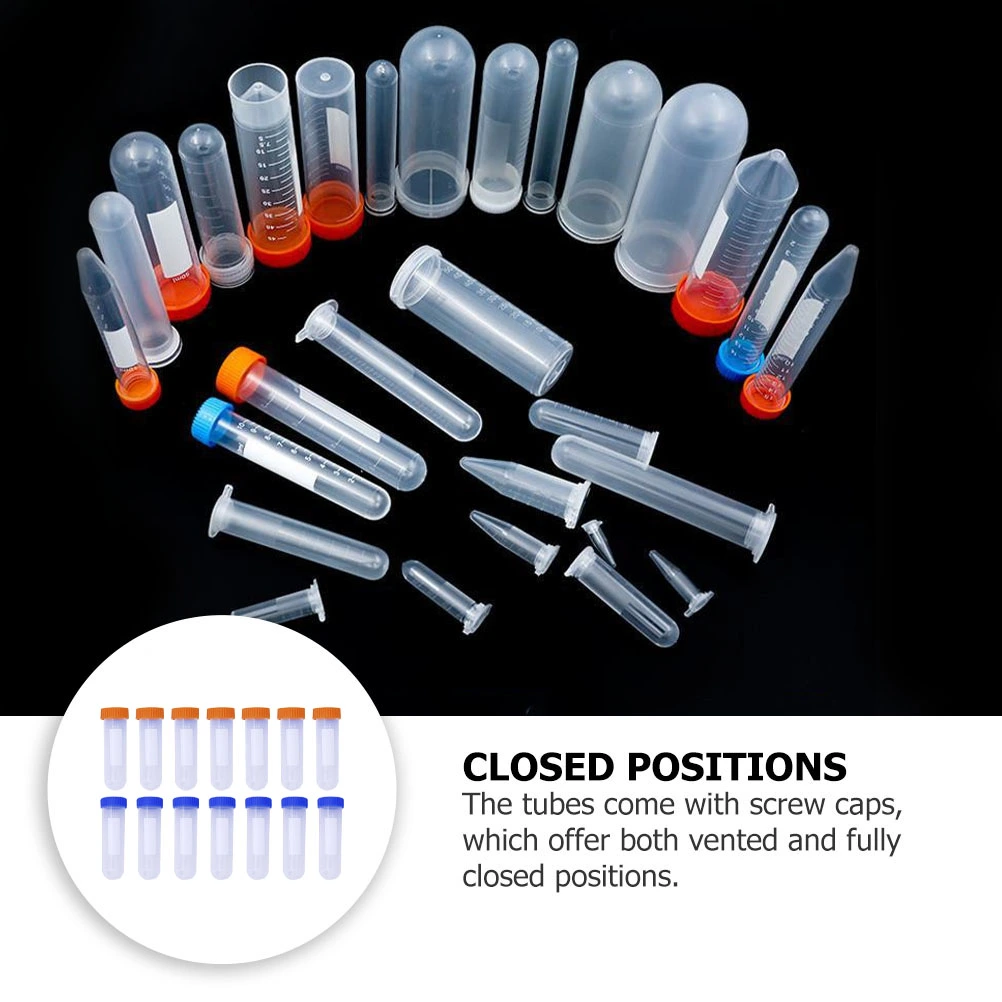20pcs 50ML Test Tubes Transparent Test Tubes with Caps Laboratory Equipment