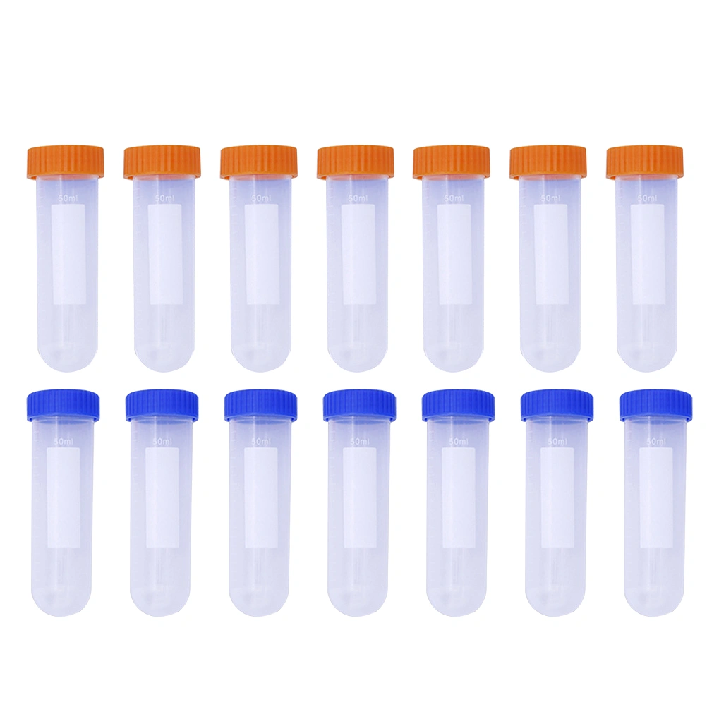 20pcs 50ML Test Tubes Transparent Test Tubes with Caps Laboratory Equipment