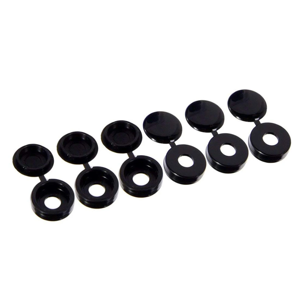 200pcs Screw Protection Cover Screw Decor Cover for Bike Car (Black)