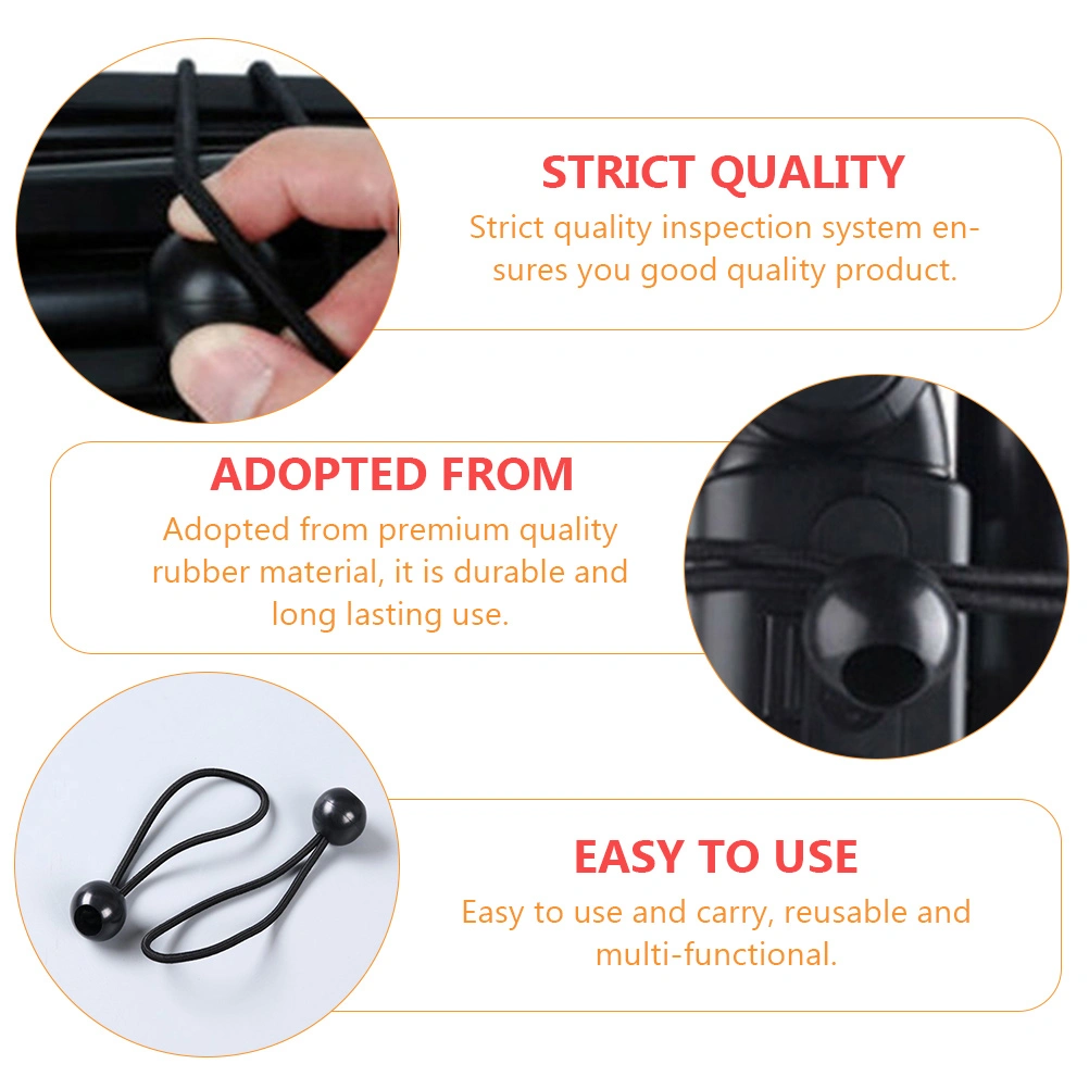 10pcs Ball Bungee Cords Heavy Duty Tie Down Cords for Camping Tarp Tent Canopy