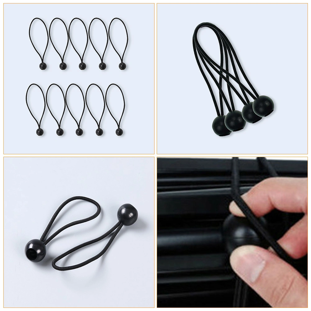 10pcs Ball Bungee Cords Heavy Duty Tie Down Cords for Camping Tarp Tent Canopy