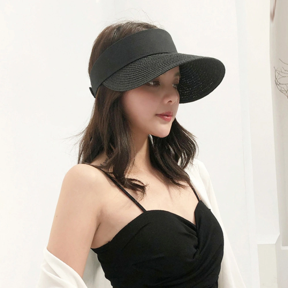 1pc Summer Sun Hat Sun Protection Visor Folding Hat Sun Shade for Women