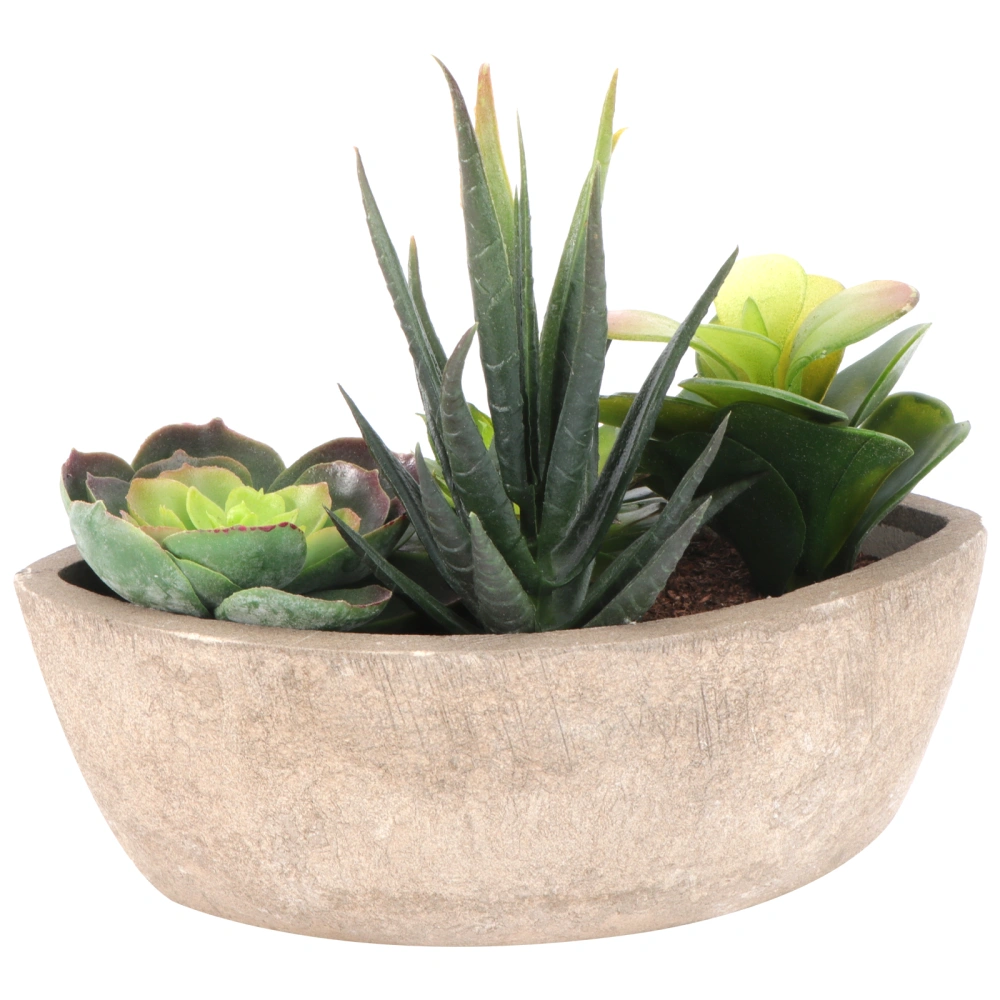 1pc Simulated Succulent Plant Imitated Succulent Potted Plant Green Plant