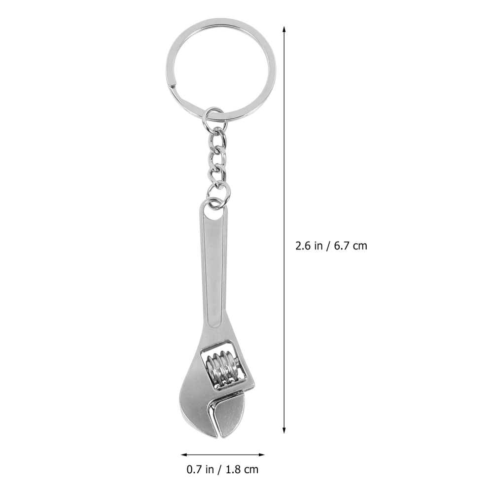 4Pcs Tool Shaped Keychains Unique Key Holder Key Decors for Men Women (Silver)