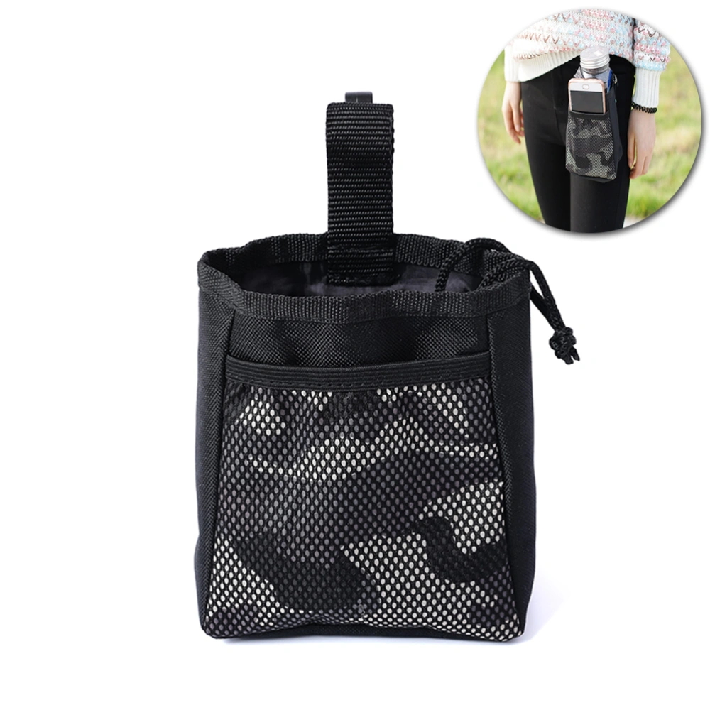 Pet Dog Training Pouch Dog Food Treat Bag Snack Bag Pet Outdoor Training Food Waist Storage Holder (Black)