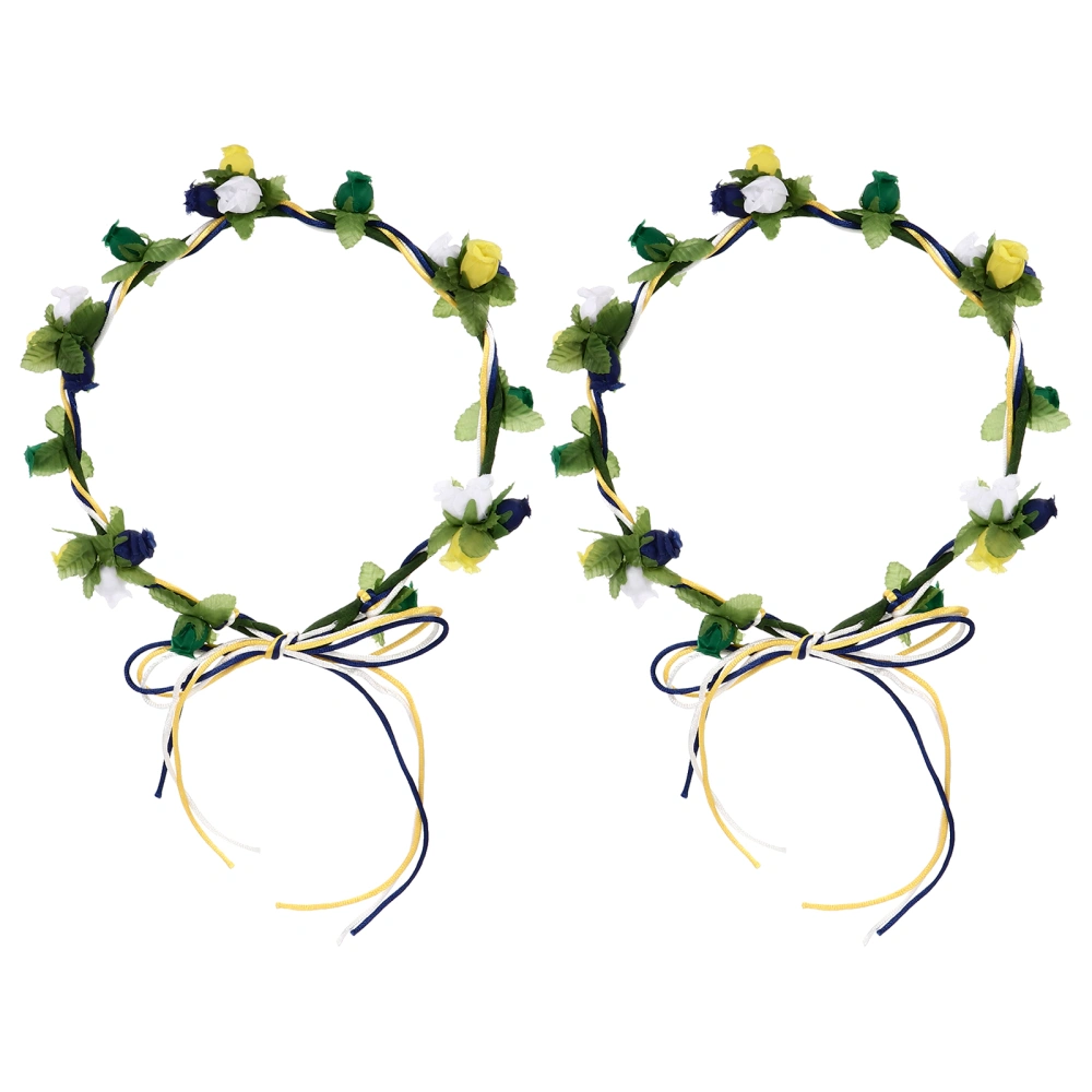 2Pcs Stylish Garland Headdress Creative Holiday Headwear Photography Headdress