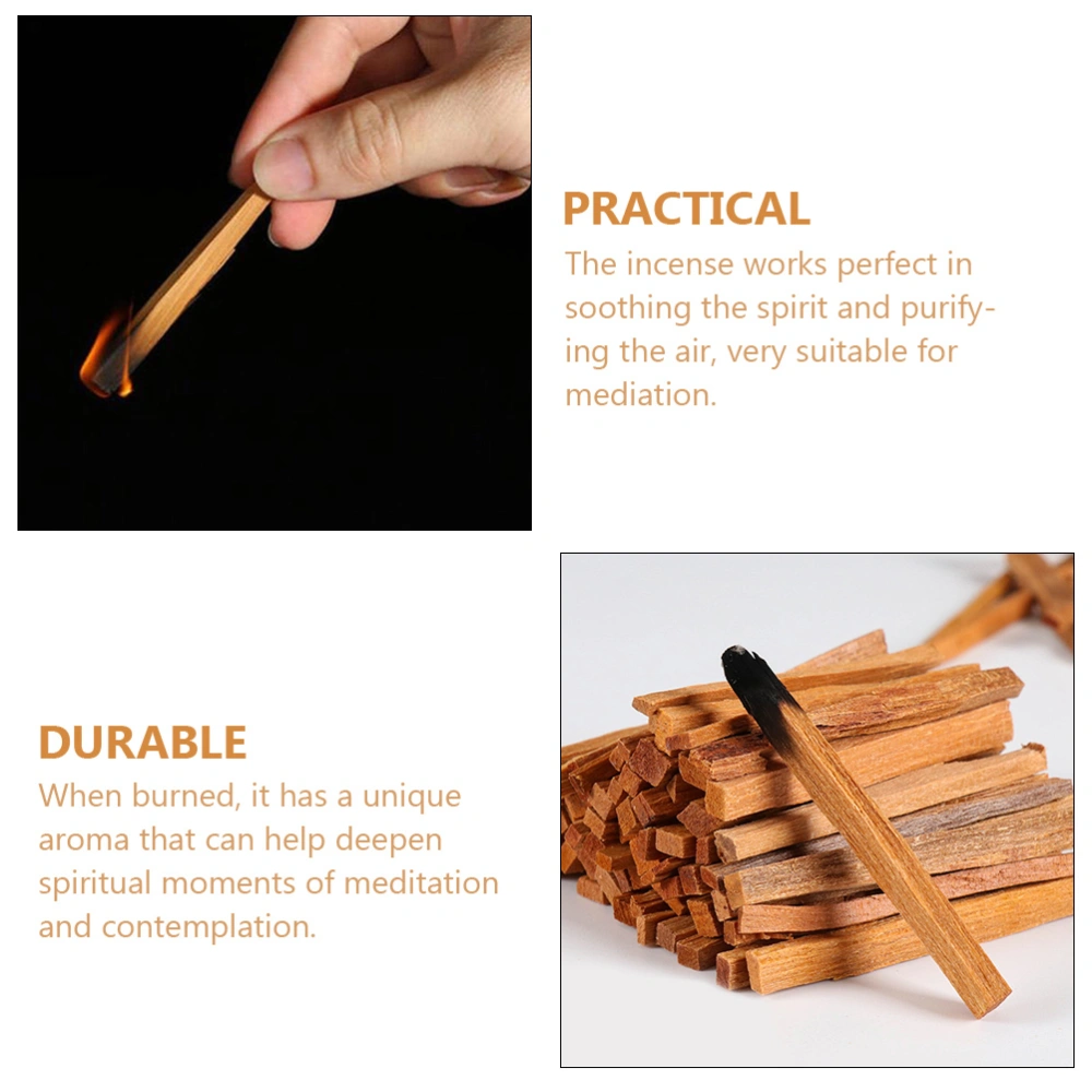 5Pcs Sandalwood Sticks Buddhist Hall Worship Sandalwood Strips Wood Color