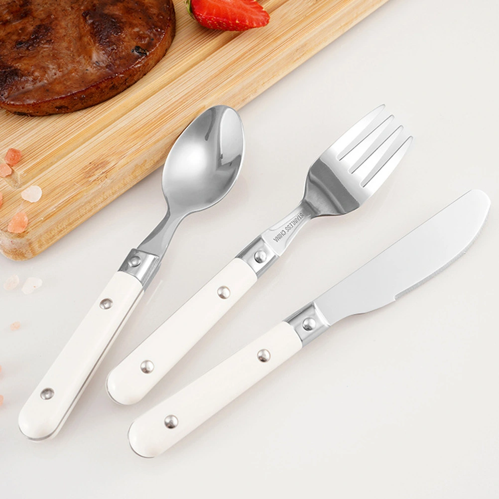 2Pcs Kids Fork with Spoon Stainless Steel Kid Tableware Kid Flatware for Daily Use
