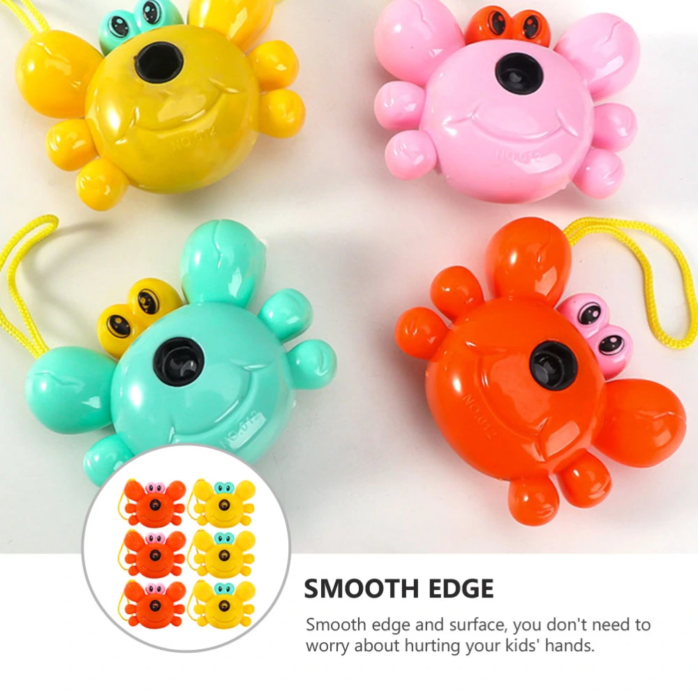 6pcs Child Projection Camera Toy Kid Crab Shaped Camera Children Camera Toy