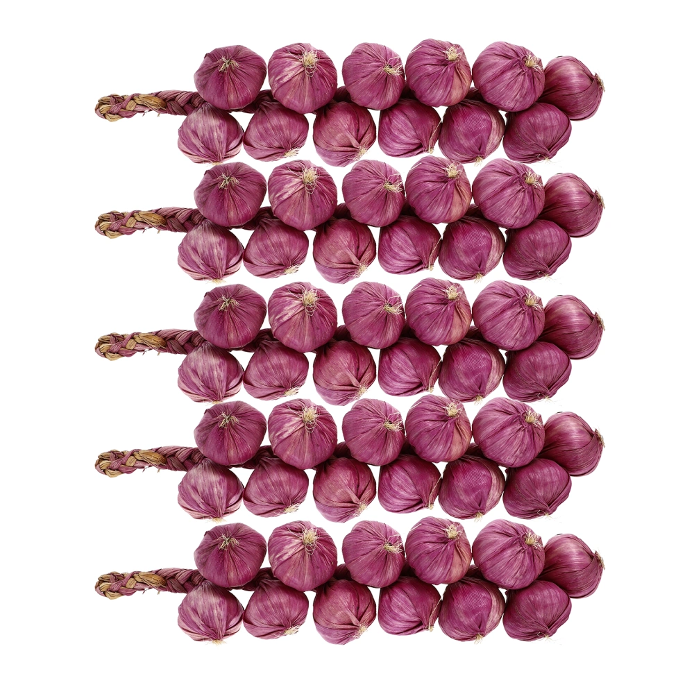 5Pcs Imitation Garlic Hanging Pendant Vivid Photo Props Simulation Decor Purple