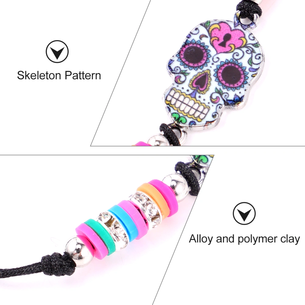 12Pcs Unisex Bracelets Light Novel Woven Ropes for Kids (Skeleton)