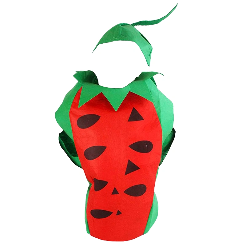 Children's Halloween Performance Costume Watermelon Fruit Style Clothes Boys Girls Costume (for 90-135cm Height Kids