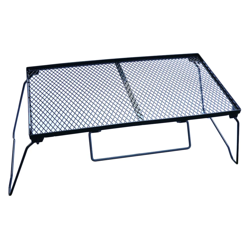 1PC Outdoor Storage Folding Net Table Camping Handheld Storage Rack (Navy)