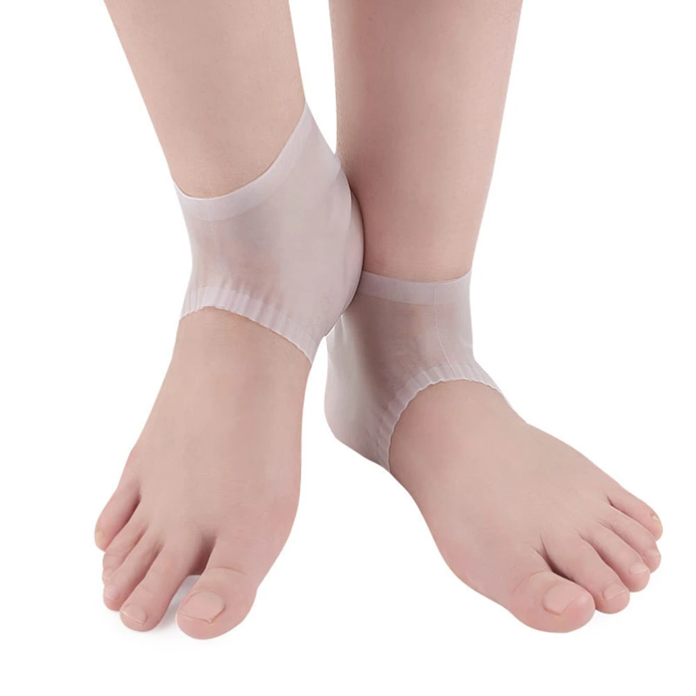 1 Pair Anti-slip Silicone Gel Feet Heel Socks Moisturizing Antichapping Socks Foot Care Protector