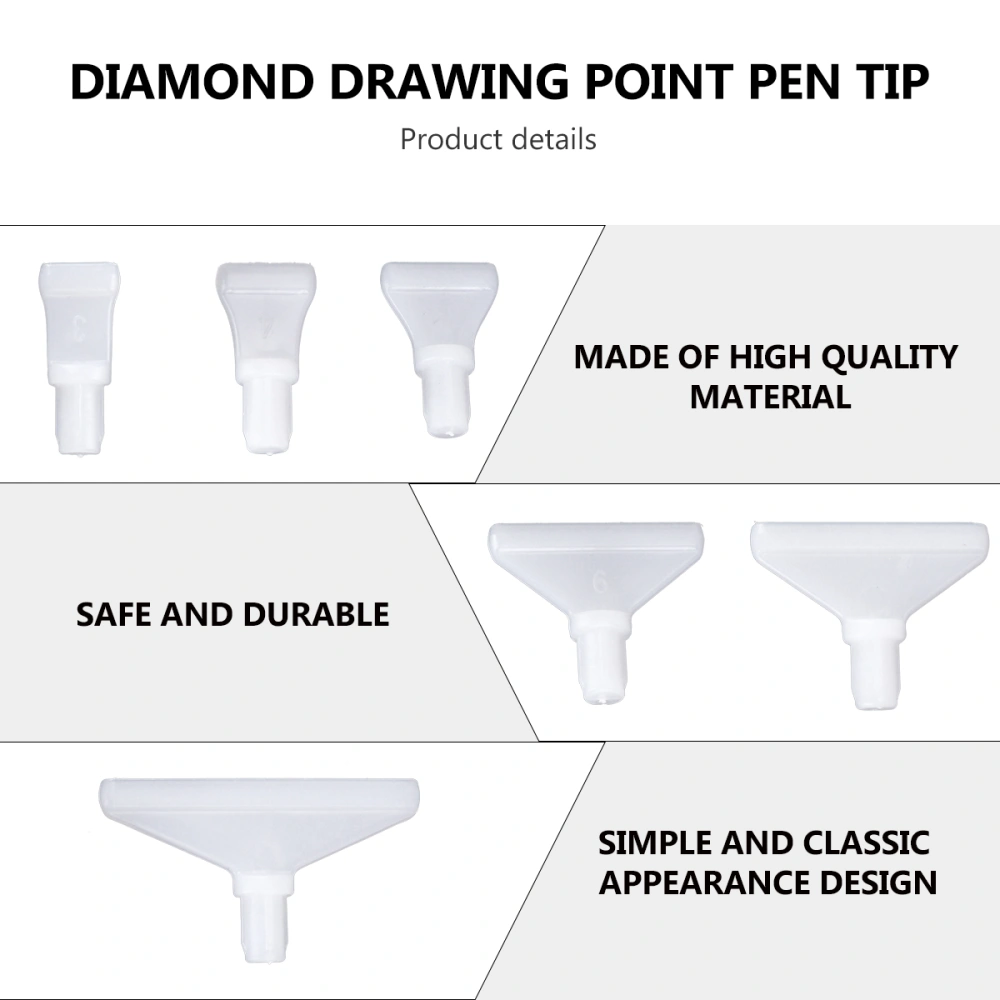 52pcs Diamond Drawing Point Pen Tip DIY Crafts Embroidery Rhinestone Painting Tool