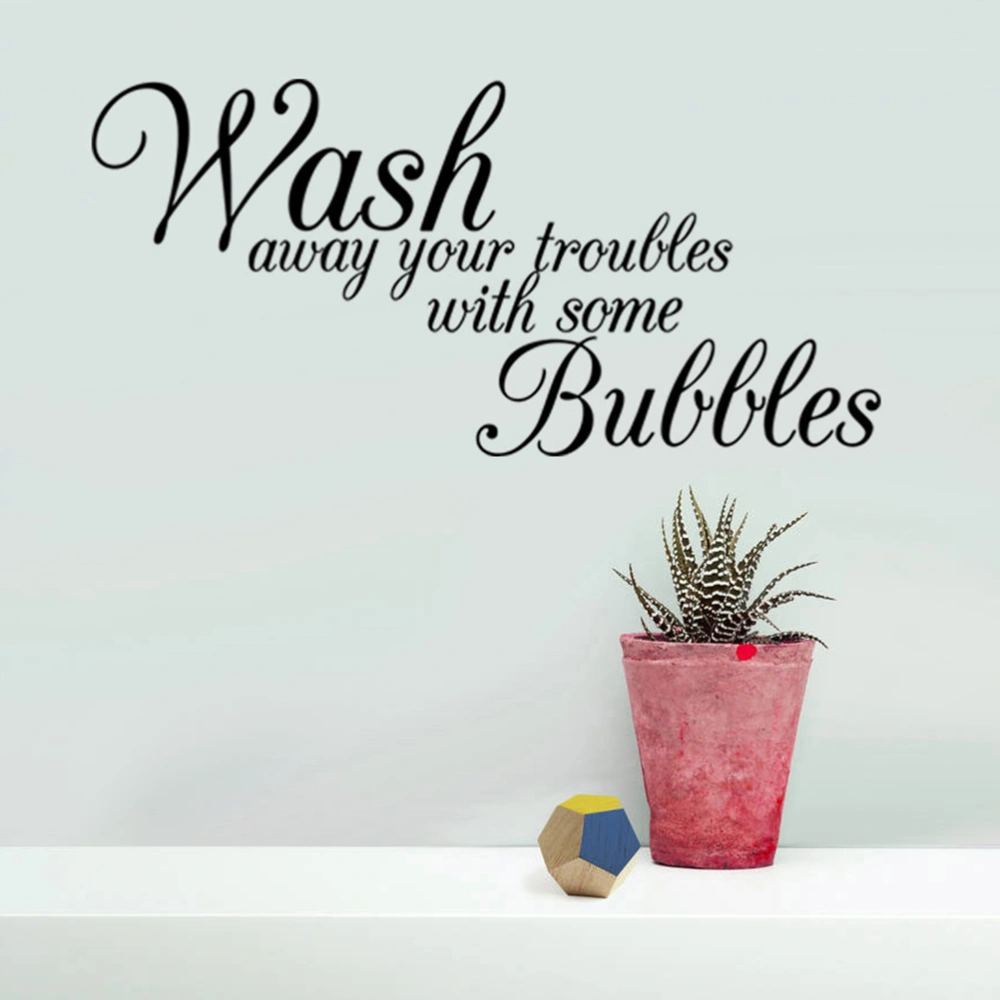 Wash Away Your Troubles With Some Bubbles Wall Sticker Removable Wall Decal Home Decor Art Murals