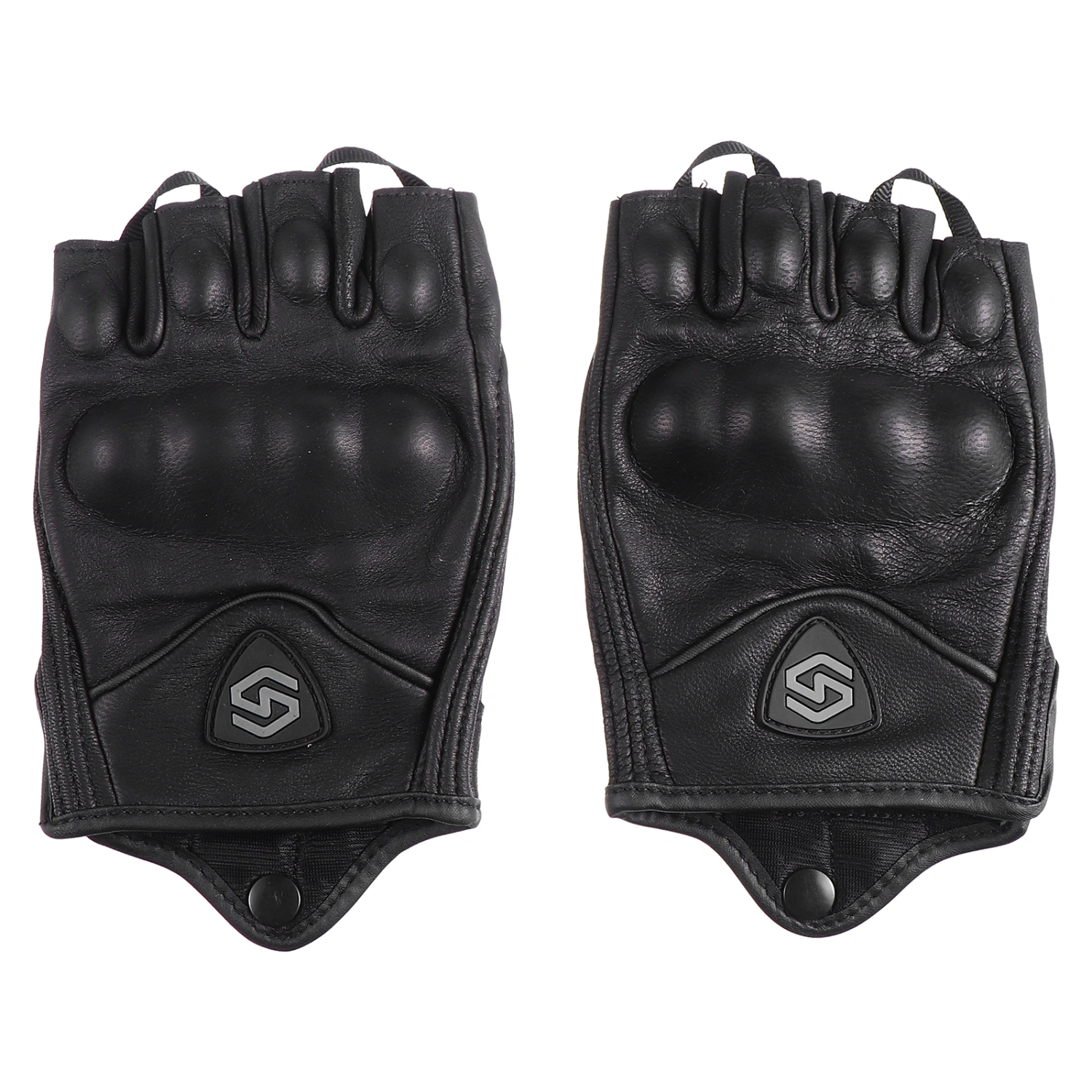 1 Pair Cycling Gloves Outdoor Half Finger Glove Protective Riding Gloves (Black)