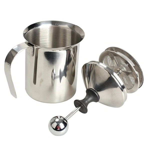 400ml Stainless Steel Milk Frother Double Mesh Milk Creamer Milk