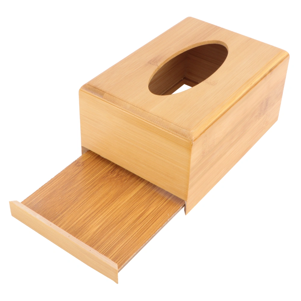 1Pc Wooden Simple Napkin Holder Creative Tissue Box Home Storage Box Khaki