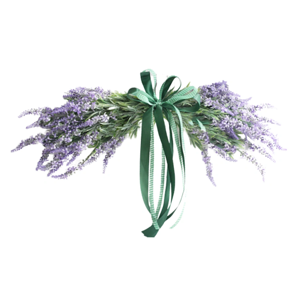 1PC Simulated Spring Lavender Wreath Decor Showcase Door Party Door Hanging Garland Decor Realistic Flower Wreath Wedding Decor