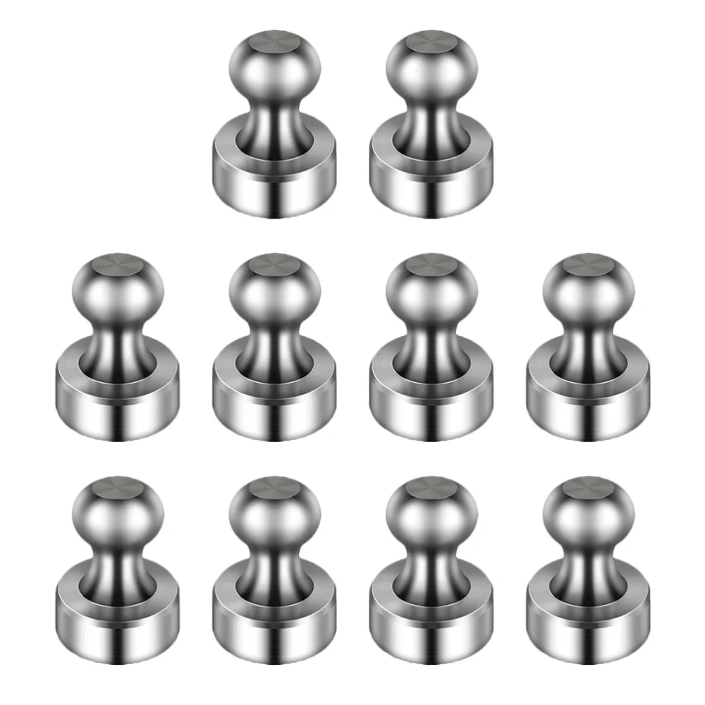 10pcs Metal Magnetic Durable Magnets Locker Strong Magnets Push Pin Practical Magnet Pin for Home Office School Fridge Kitchen