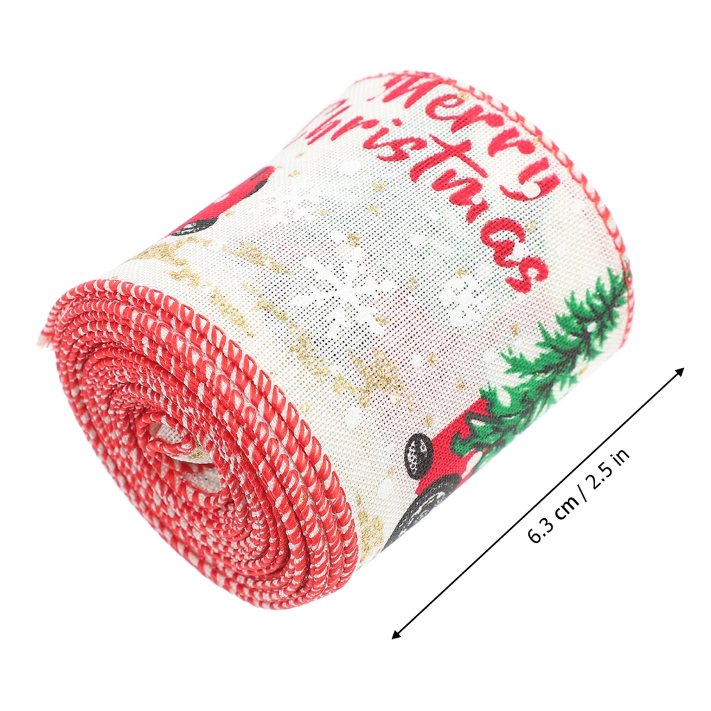 1 Roll Christmas Present Packaging Ribbon Christmas Decorative Ribbon for Party