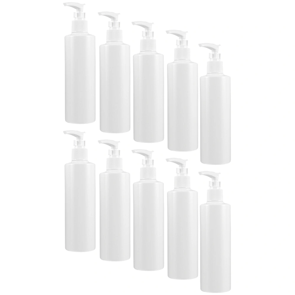 10pcs 250ML Lotion Bottle Portable Empty Pump Bottle Multi-purpose Travel Bottle