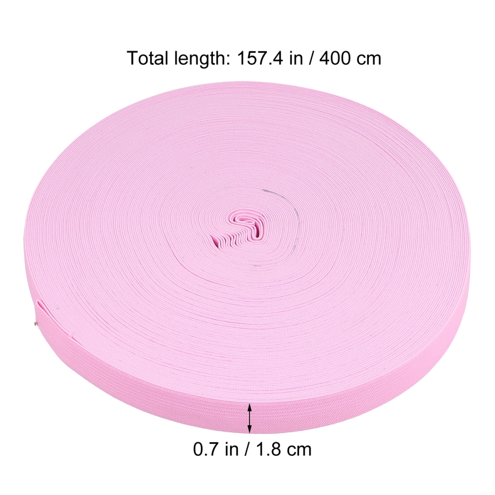 1 Roll Sewing Elastic Band 40M Length  Knit Stretch Band Spool Stretchy Waistband Elastic Band for Home Store (Pink)