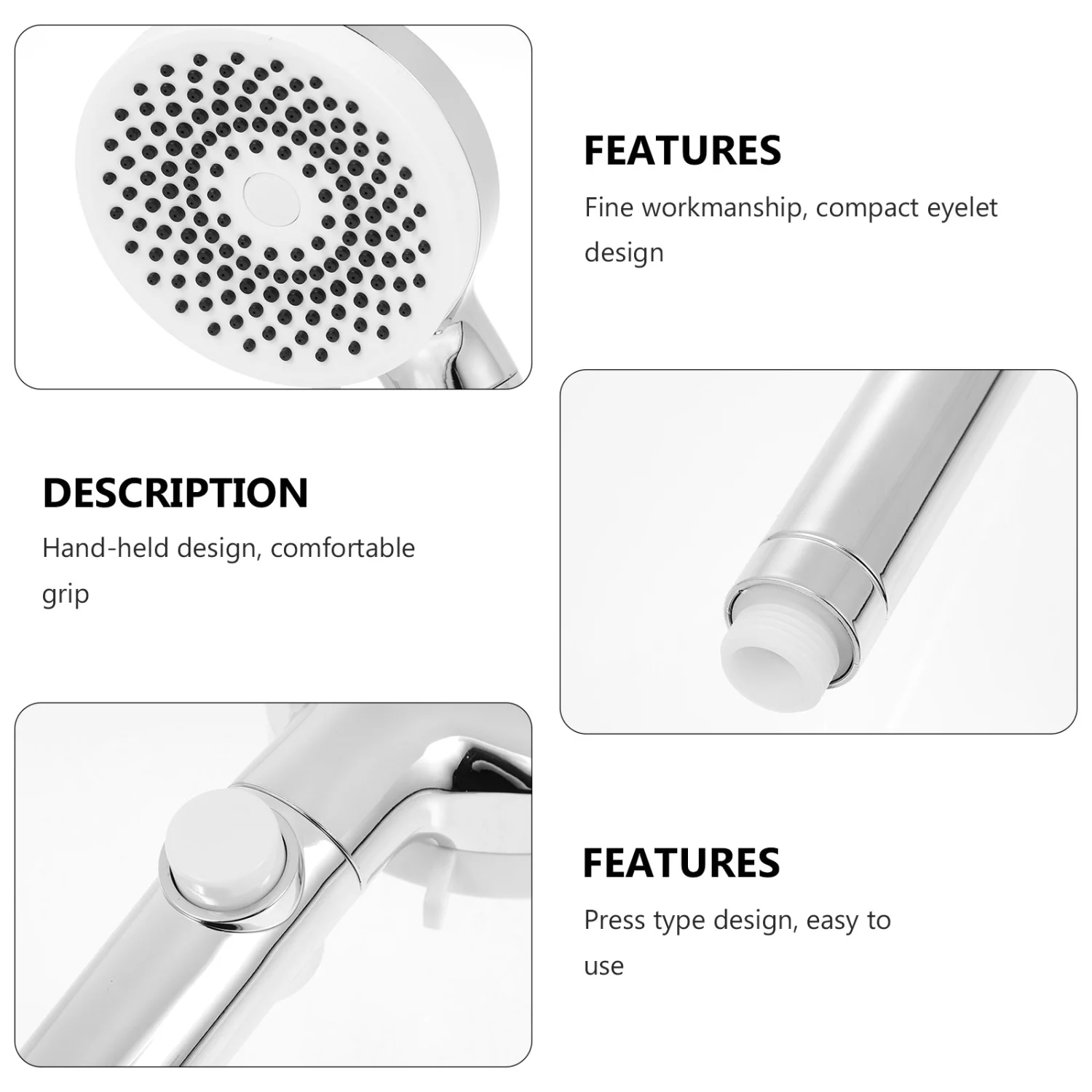 Handheld Pressure Boost Shower Nozzle Professional Bathroom Shower Sprinkler